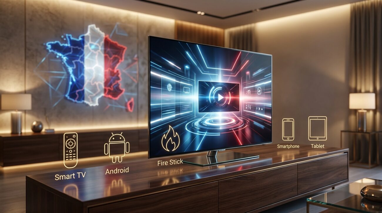 IPTV premium France avec carte française et télévision connectée.
